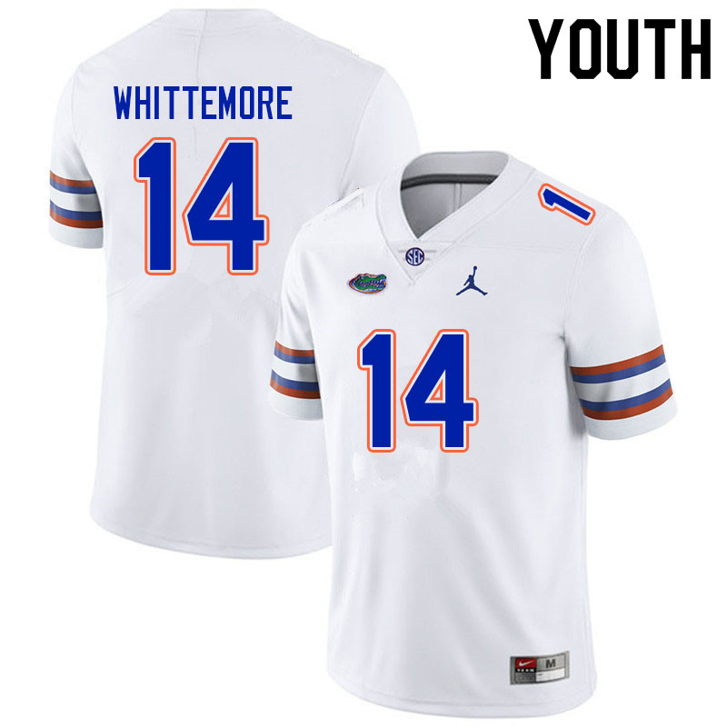 Youth #14 Trent Whittemore Florida Gators College Football Jerseys Sale-White